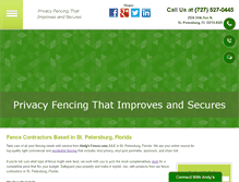 Tablet Screenshot of andysfence.com